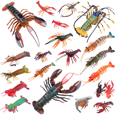 实心仿真大龙虾模型摆件儿童玩具