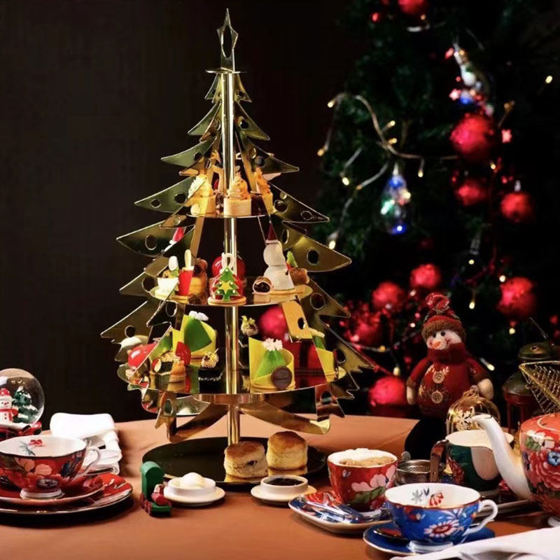 酒店自助餐厅台食物爱心展示架圣诞树形架蛋糕点心架子冷餐会茶歇