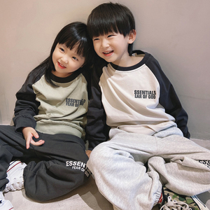 DLIDLIKIDS 春秋季新款男女童长袖t恤插肩袖纯棉打底衫休闲上衣潮