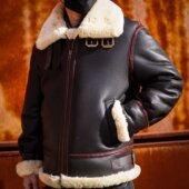 男款 皮毛一体外套 冬季 皮毛一体翻领真皮B3 百搭秋冬美式