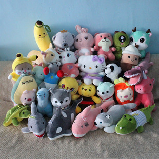 8寸小公仔毛绒玩具地推抓机布娃娃婚庆抛洒玩偶公司活动礼品logo