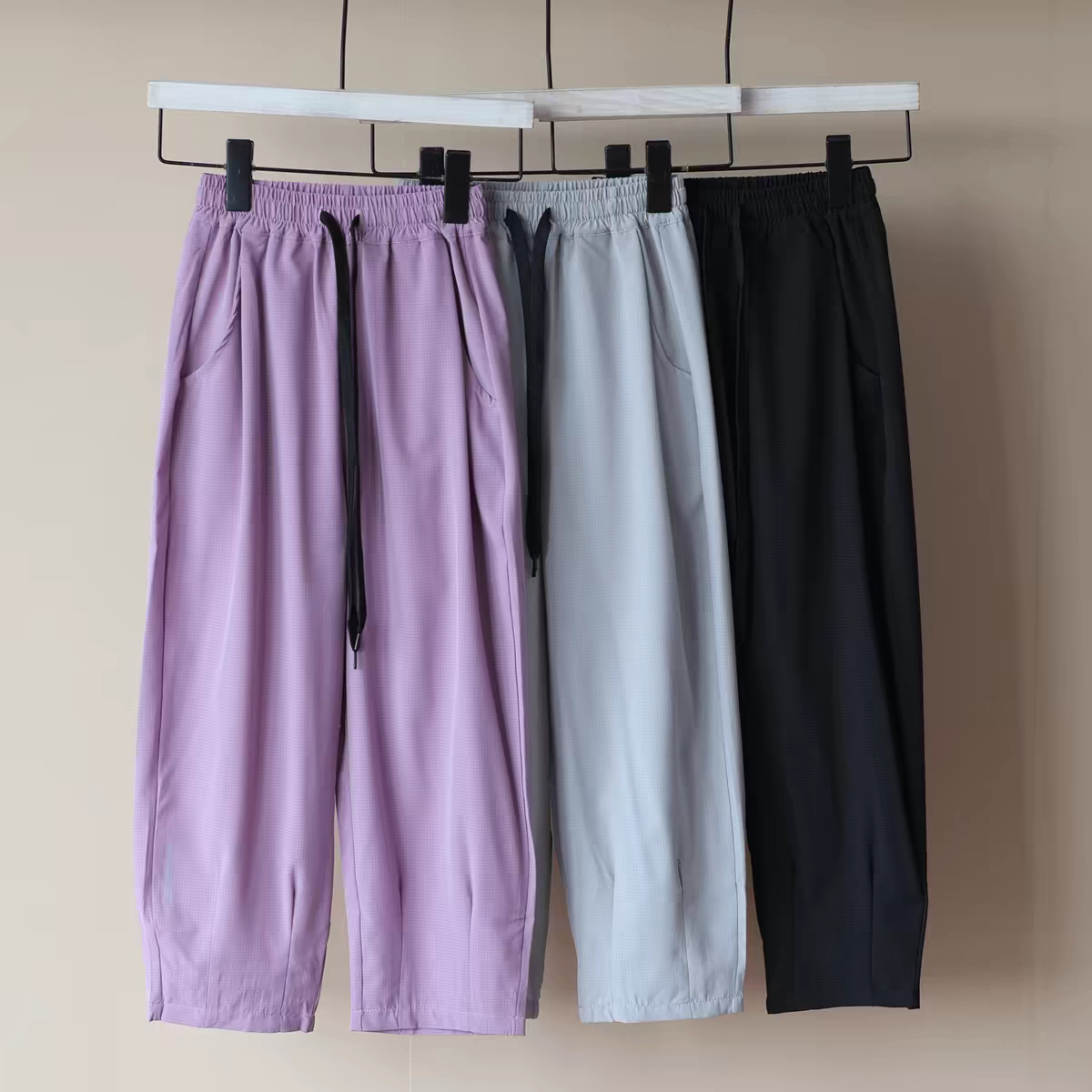 夏装新款~男女童速干宽松凉感运动跑步户外风洞空气休闲裤儿童