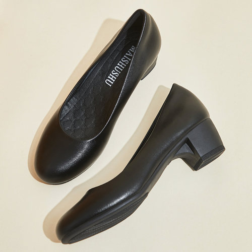 通勤软底单鞋公务员面试软底皮鞋