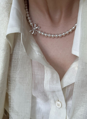 简约设计感小众甜美蝴蝶结锁骨链