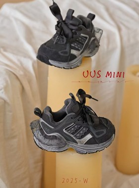 inuu2025深秋·灰色蕾丝绑带鞋23-32码155元包邮