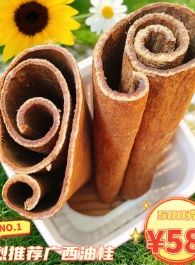 广西油桂500克肉桂棕红色油桂皮桂心肉桂药用广西刮通老树中药材