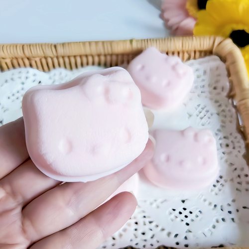 湿软手感软慢粘仿真pu小猫头捏捏解减压模型道具一件代发礼物