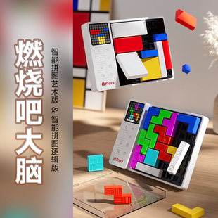 燃烧吧大脑智能拼图奇艺逻辑思维训练积木儿童益智力亲子互动玩具
