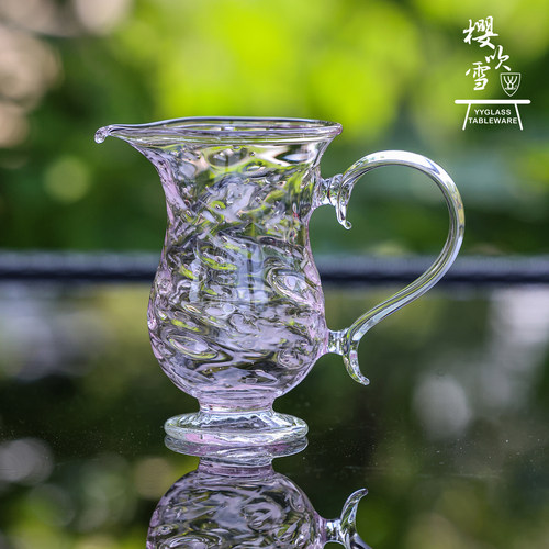 yyglass.樱吹雪系列玲珑公道杯