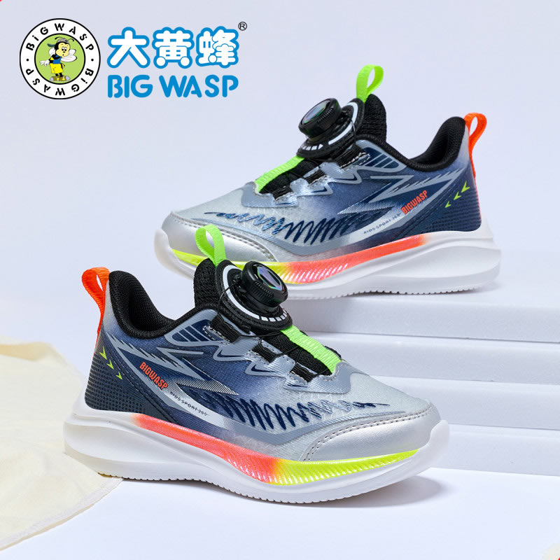 大黄蜂男童运动鞋透气网面鞋子秋季潮帅气软底减震超轻儿童跑步鞋
