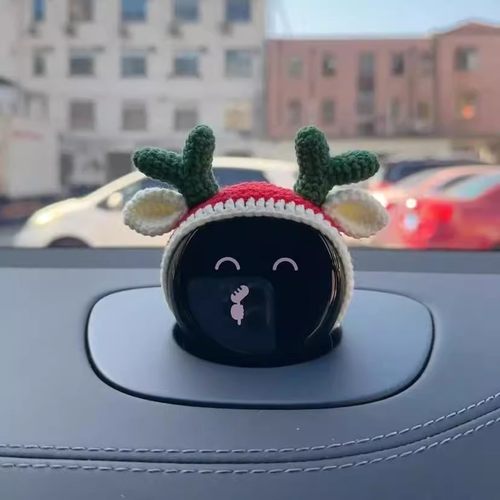 蔚来nomi帽子冬天圣诞帽手工针织帽et7es6es8ec6ec7头饰装饰