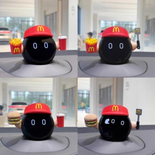 新款蔚来汽车可爱Nomi 麦当劳帽子装饰配件套装全系通用可循