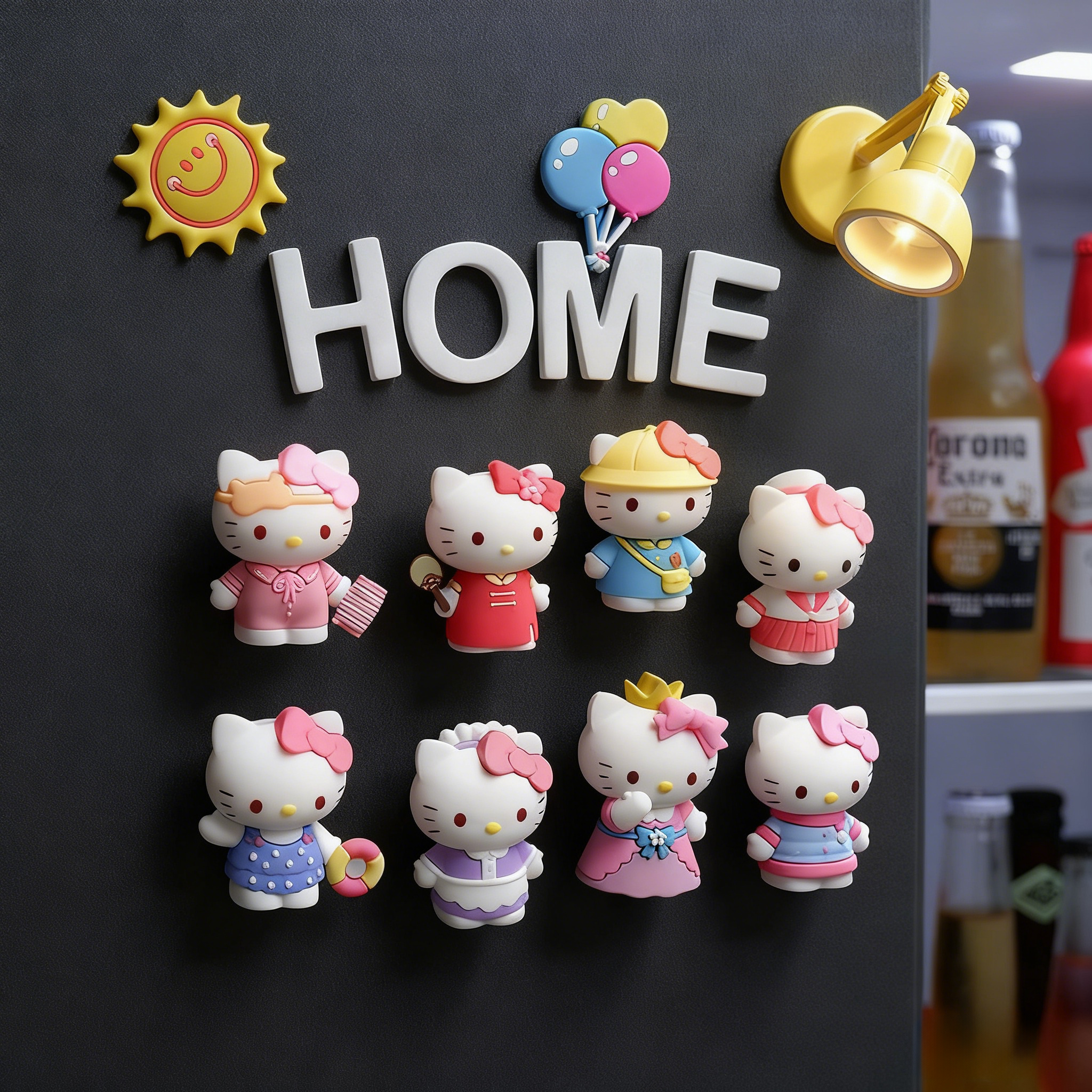 创意新款可爱卡通KT猫立体冰箱贴磁贴hellokitty入户门电表箱装饰