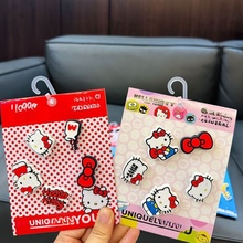 洞洞鞋鞋花适配crocs智必扣鞋子配饰diy卡通kt猫立体kitty