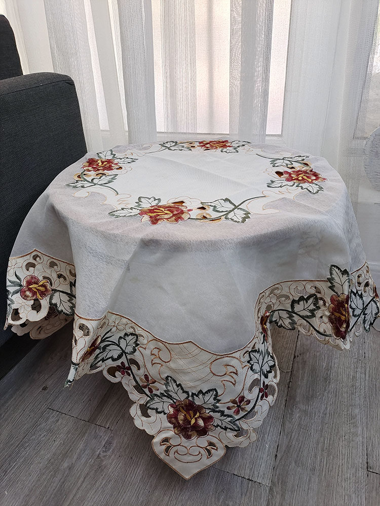 원래 단일 자수 작은 대만 달러 다목적 수건 세탁기 냉장고 커버 수건 방진 천 침대 옆 테이블 수건 두 조각 무료 배송