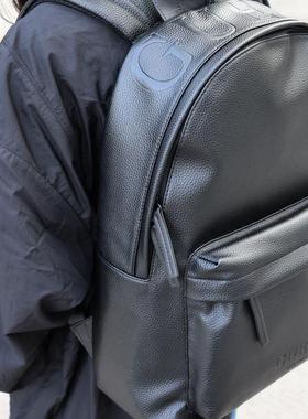 GUESS双肩包2025新款女包包大容量电脑包男士双肩包皮质男书包