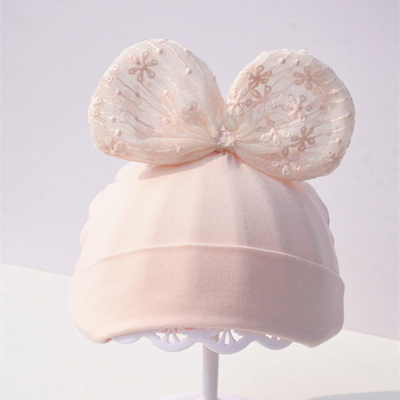 纯棉帽新生儿女宝宝胎帽可爱超萌