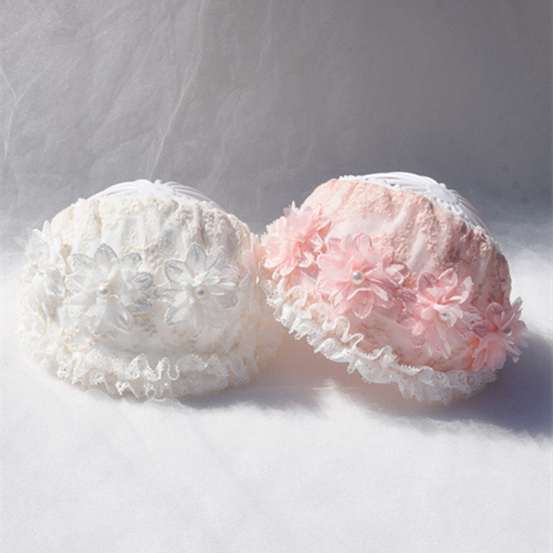 夏季公主护囟门帽纯棉婴儿蕾丝