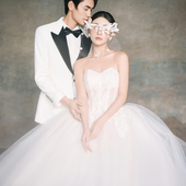 新款 抹胸婚纱蕾丝显瘦高级感抹胸蓬蓬裙梦幻旅拍森系出门纱齐地仙