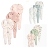 新款 三件套睡衣新生儿 初婴儿包脚连体衣纯棉宝宝可爱包手哈衣四季