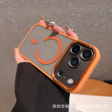 孔金属iPhone17promax镜头手机壳PC套鹰眼防摔磁吸15适用苹果精16