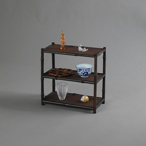 山山竹木复古紫竹小茶棚架