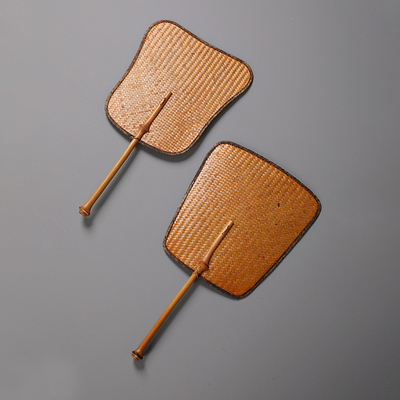 山山竹木竹编扇子筇竹云锦古风