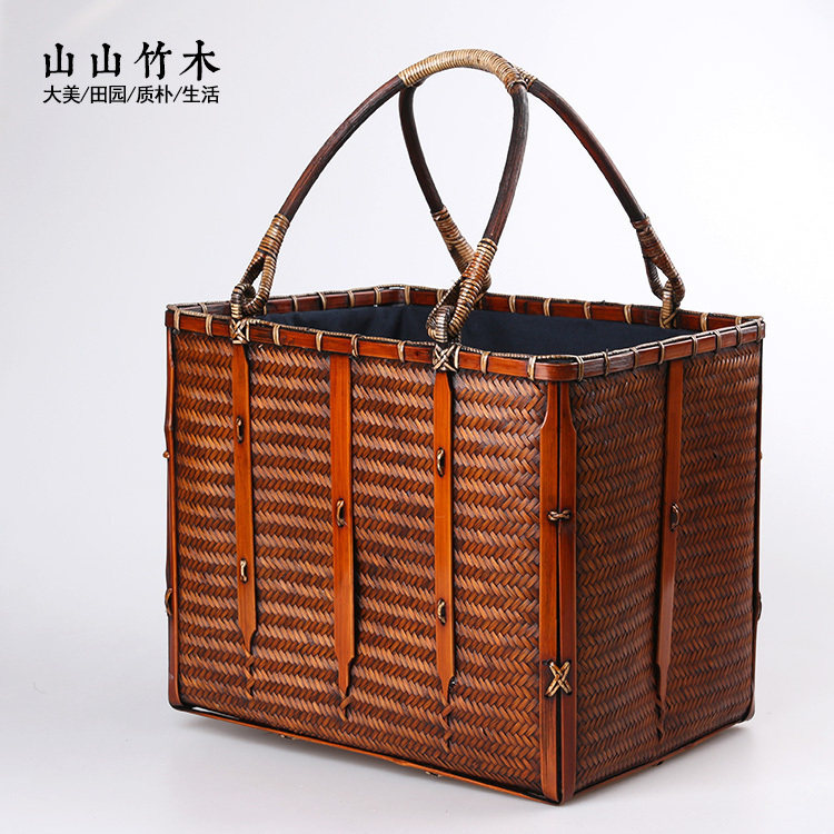 大号 竹编包 茶道 茶具 收纳包 香具包 仿古 文艺 复古 山山竹木