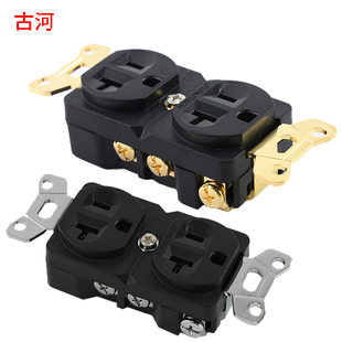 AUDIOSOST古河单晶铜美标电源插座芯 HIFI音响专用86尾座 20A墙插