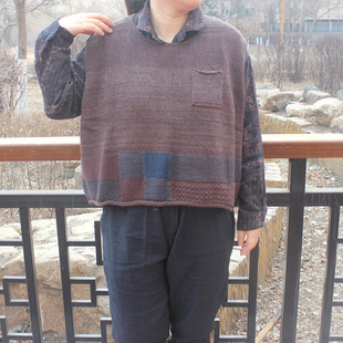 春秋大码 原创宽松马甲撞色休闲马夹保暖坎肩背心M069 女装