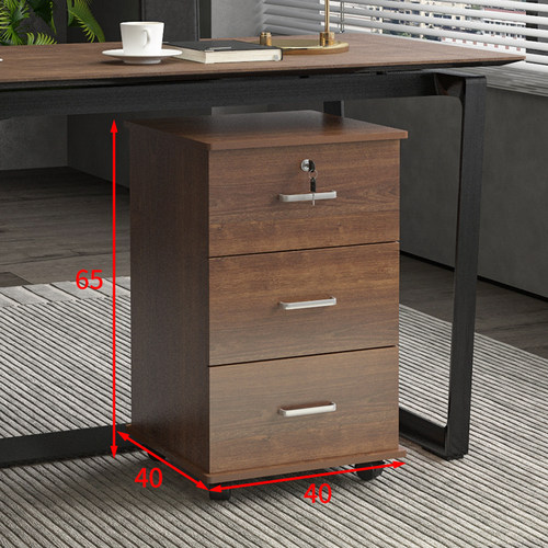 移动文件柜带锁储物柜抽屉柜矮柜