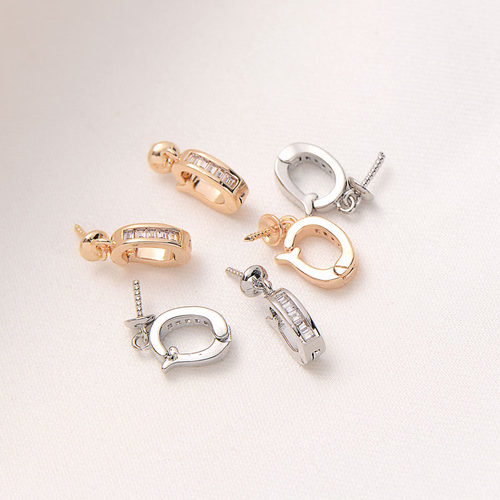 14K包金镶锆石可打开吊坠扣