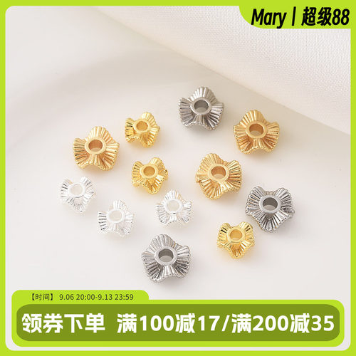 14K包金保色波浪隔珠隔片
