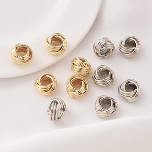 14K包金大号毛线圈隔珠手工diy手链手串珠材料耳环耳饰吊饰配件