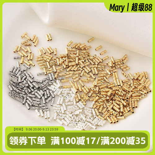 14K包金保色批花直管隔珠