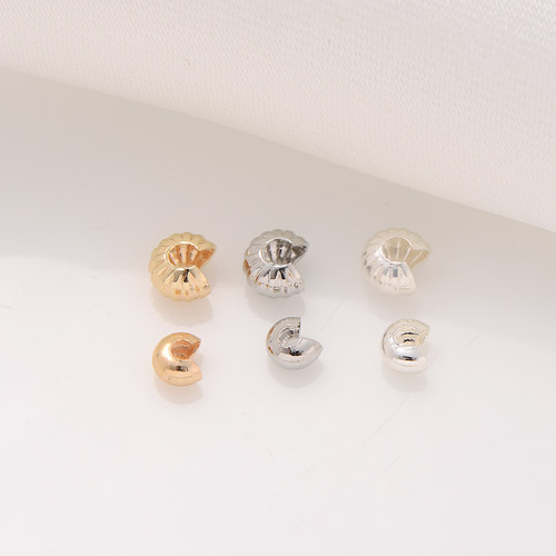 14K包金保色光面月牙扣