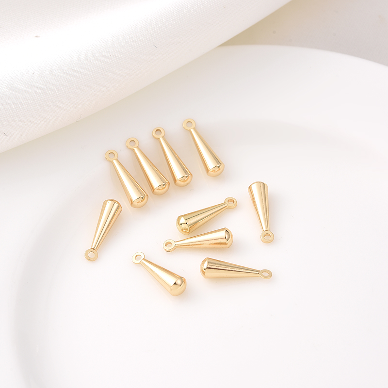 14K包金保色光面小水滴吊坠