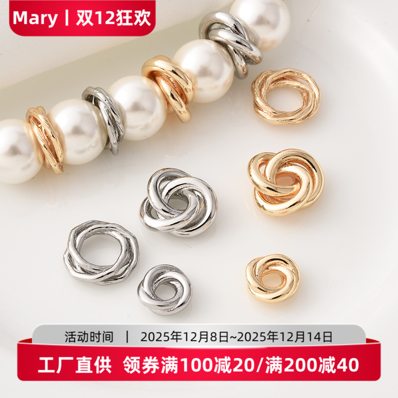 14K包金高保三合花隔珠