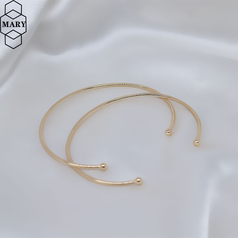 14K包金可穿珠开口手镯圈