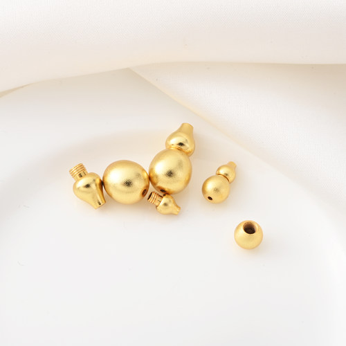 铜镀18K哑金葫芦收尾螺丝扣