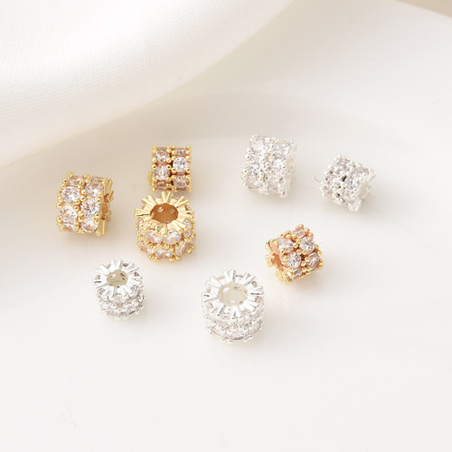 14K包金保色双层锆石隔珠