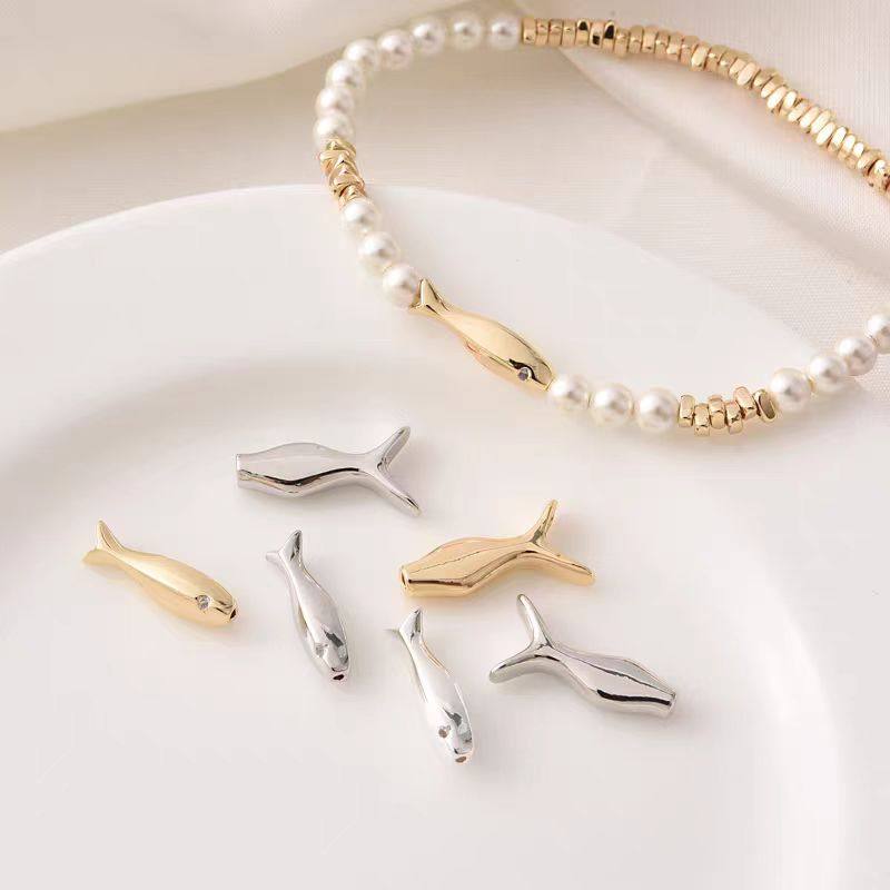 14K包金微镶锆保色光面立体小鱼隔珠手工diy串珠电镀银配饰材料,饰品/流行首饰/时尚饰品新,其他DIY饰品配件,淘宝优惠券,粉丝福利购,淘宝优惠卷