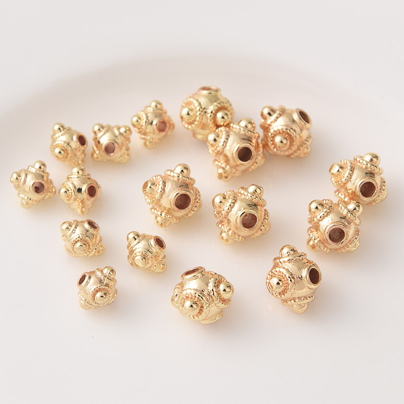 14K包金保色蜻蜓眼隔珠手工diy饰品配件四角金珠散珠首饰配珠材料,饰品/流行首饰/时尚饰品新,其他DIY饰品配件,淘宝优惠券,粉丝福利购,淘宝优惠卷