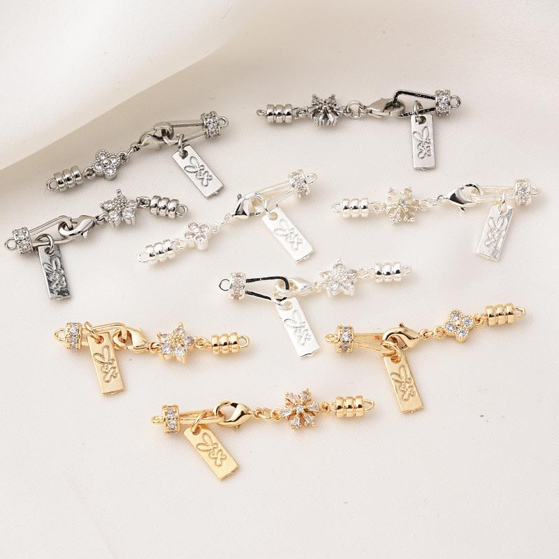 14K包金镶锆石龙虾扣收尾扣