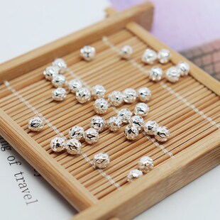 包银保色镂空圆珠手工diy手链隔珠手串散珠配件项链材料网格珠