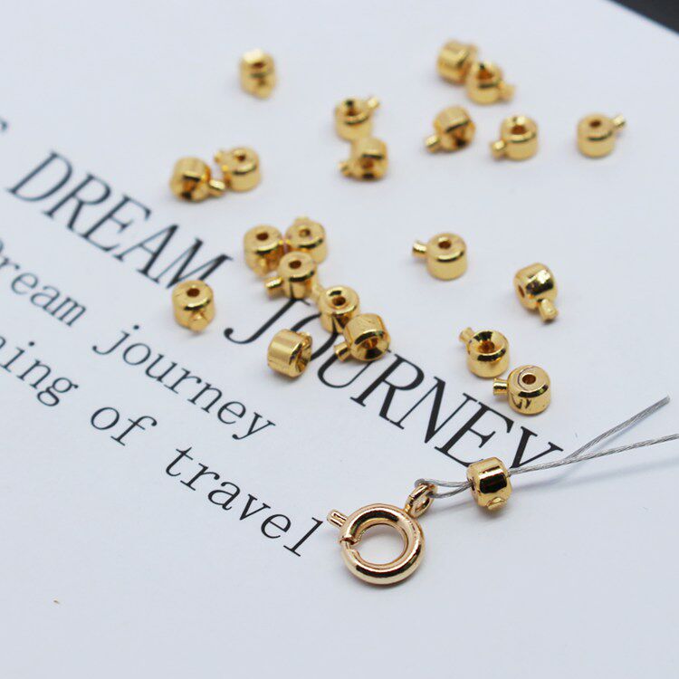 14k包金按扣手工diy手链收尾夹扣钢丝绳鱼线定位扣18K深金色卡扣|ruв категории Украшения,ювелирные изделия, Diy аксессуары, пряжка - от Buy2taobao.com для оказания профессиональной услуги покупки агента Taobao