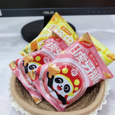 Hi海底捞虎牙脆锅巴烧烤味独立包装小零食居家追剧解馋休闲小吃
