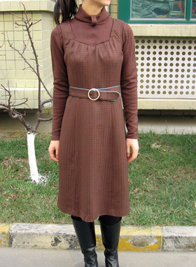 专柜正品 reserved品牌 秋冬韩版羊毛呢连衣裙长裙 原998清仓特价