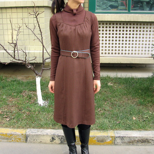 专柜正品 reserved品牌 秋冬韩版羊毛呢连衣裙长裙 原998清仓特价