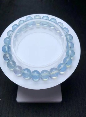 *石话石说*天然海蓝宝手链 干净透亮 高净度海蓝宝手链